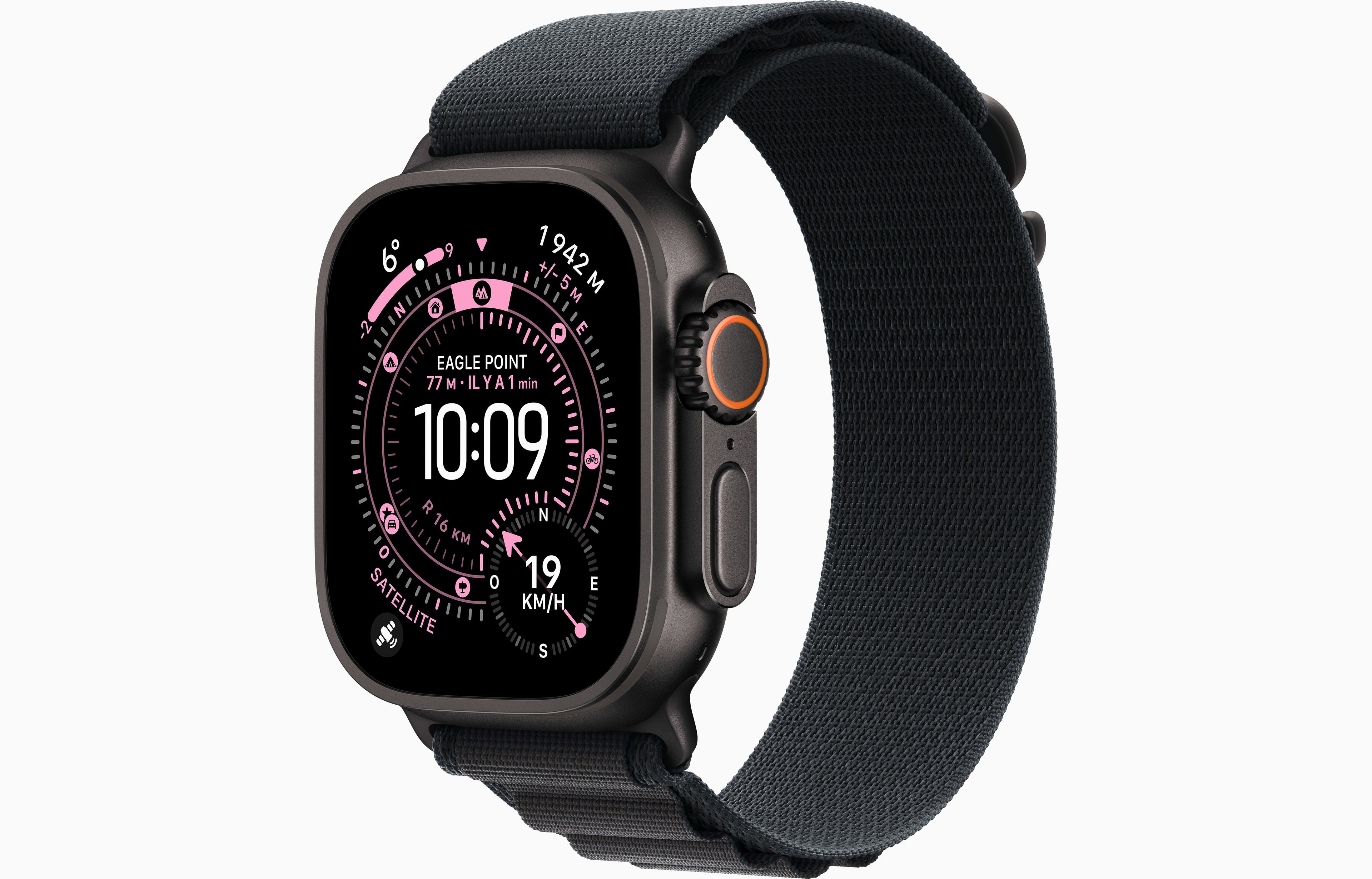 Apple Watch Ultra 3 – Nero Totale con Cinturino Alpine Loop