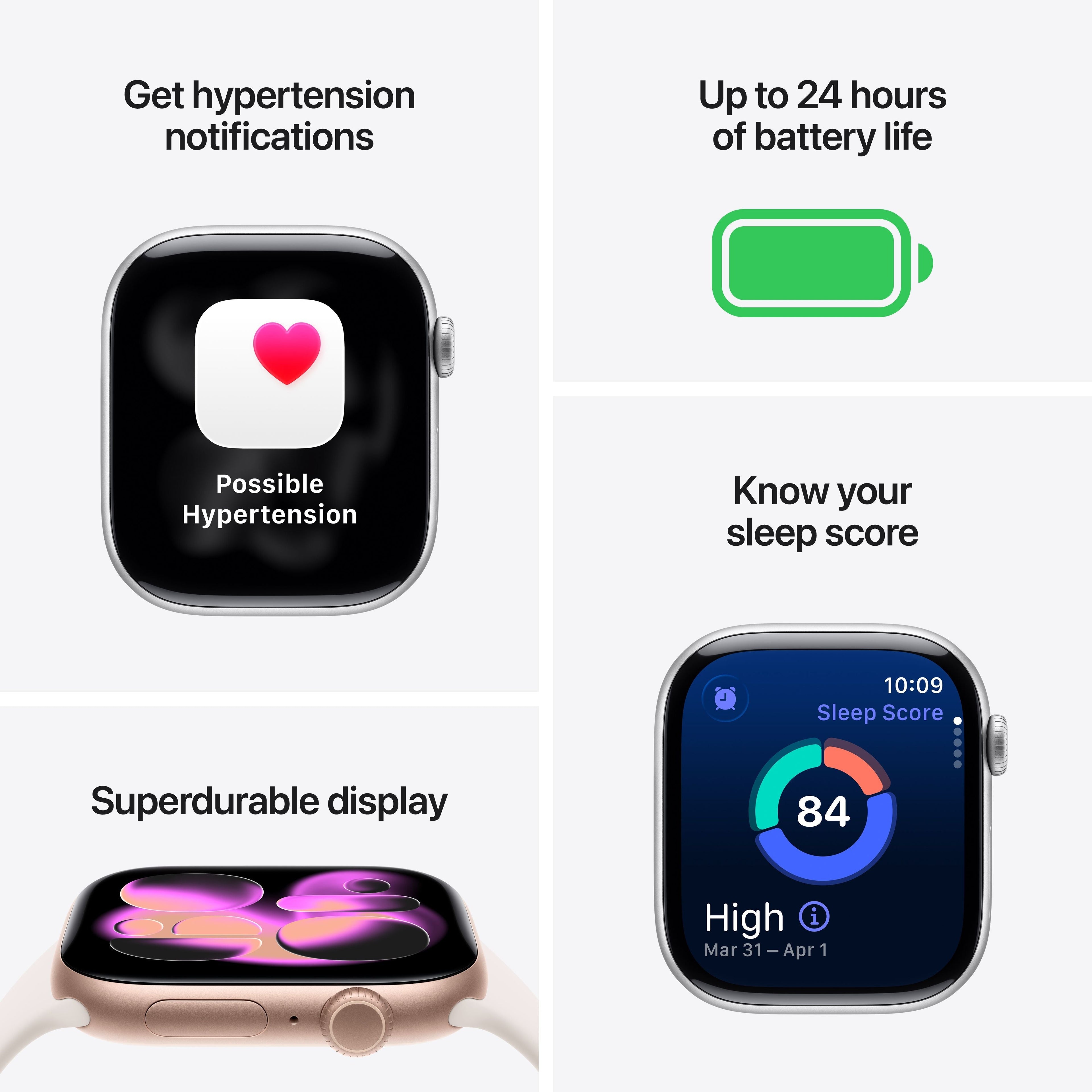 Apple Watch Series 11 - Aluminium | Jaune Fluo | Bracelet Sport Jaune Fluo
